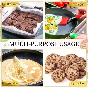 Spatule à biscuits en silicone antiadhésive, mini spatule à brownie flexible, spatules de cuisine résistantes à la chaleur, ustensiles pour retourner les œufs - Product Image 4