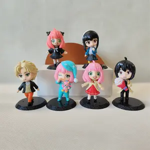  6 Buah/Set Tokoh Kartun Anime Spy X Keluarga Baru Anya OId Yor Forger Figurine PVC Action Figure