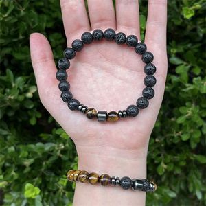 Natural Stone <b>Bracelet</b> Colorful Glass Beaded Family Protection Expert Social Media Viral Style Personalized Engraving - Product Image 3
