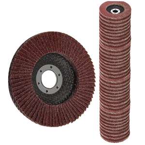 Disques abrasifs en oxyde d'aluminium de 4 1/2 pouces - <span class=keywords><strong>115</strong></span> mm T27/29 60 grains, dureté moyenne, OEM, <span class=keywords><strong>bois</strong></span>, acier inoxydable, <span class=keywords><strong>disque</strong></span> à lamelles pour <span class=keywords><strong>meuleuse</strong></span> - Product Image 1