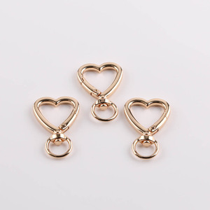 Llavero con Gancho en Forma de Corazón de Metal, Plateado y Dorado, Accesorio para Bolsos y Maletas, Pieza de Joyería de Moda 56129 - Product Image 5