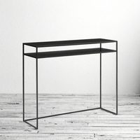 Étagère en fer forgé à double couche de Style nordique et support de fleurs vaisselle et outils de nettoyage présentoir de stockage pour Table de porche