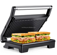 Machine à sandwichs pour petit-déjeuner, machine à barbecue, machine à steak et burger, presse à steak électrique multifonctionnelle à double plaque chauffante