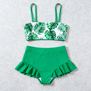 Traje de baño OEKO TEX para niñas, traje de baño con volantes para niños, ropa de baño UV 50, traje de baño personalizado para niños con lazos - Product Image 2