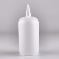 Bouteille en plastique HDPE avec bouchon à vis, personnalisable avec impression de logo, étanche, 500 ml, 1000 ml, pour liquides chimiques et colle