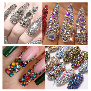 2023 nouveau 12 grilles <span class=keywords><strong>ongles</strong></span> Art strass mixte AB diamant strass pour <span class=keywords><strong>ongles</strong></span> 3D bricolage décoration - Product Image 6