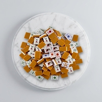 Mahjong américain de luxe moderne, 160 pièces, 36 mm, tuiles en acrylique gravées à 4 couches avec tapis rose, en stock, pour 4 joueurs