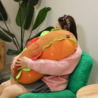 Coussin en peluche Capybara Hot Dog, long jouet en peluche, mignon et kawaii, coussin corporel doux pour canapé, lit et décoration intérieure
