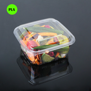 Hengmaster clear biodegradable pla plastic food dessert biscuit and cookie packaging containers with lid