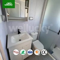 Casa Contenedor Modular Plegable con Certificación CE de 20 pies, Prefabricada, Opciones de 1-3 Dormitorios con Baños para Proyecto de Viviendas en Europa