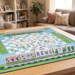 Tapis de Mahjong portable pliable imprimé pour voyage et fête - Product Image 1