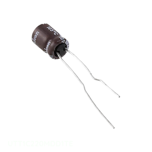 ตัวเก็บประจุแบบมีรูผ่านรูสำหรับ UTT1C220MDD1TE รัศมี22 uF 20% 22 uF - Product Image 1