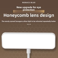 Lampe de bureau à pince et lampe de chevet LED, design minimaliste moderne, pour l'apprentissage transfrontalier, avec batterie intégrée, commande tactile, CRI 90+ élevé, protection oculaire