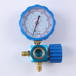 R134a collecteurs de système de climatisation de voiture tuyau à couple rapide en laiton et en aluminium alimenté au <span class=keywords><strong>gaz</strong></span> avec manomètre en métal - Product Image 6