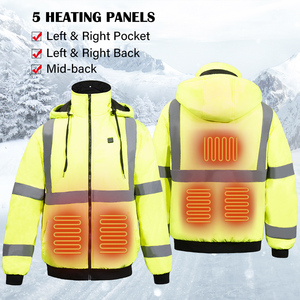 NEW <strong>Safety</strong> Smart Heat Reflective <strong>Jacket</strong> 5 Zone Heating 5V USB Construction Traffic WORK Heating Pad <strong>Jacket</strong> - Product Image 2