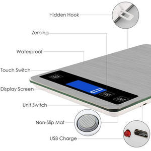 เครื่องชั่งดิจิตอลอัจฉริยะเครื่องชั่งอาหารในครัวแบบดิจิตอล - Product Image 6