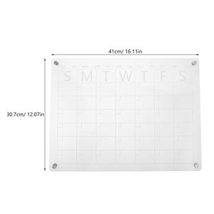 Wholesale Best Clear Custom Size Design 2 Pack Acrylic Magnetic Weekly/Monthly Photo <b>Frame</b> Calendar <b>for</b> Fridge - Product Image 2