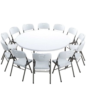 การลงทุนสำหรับไลฟ์สไตล์ของคุณ: โต๊ะพลาสติกโพลีเอทิลีนความหนาแน่นสูงน้ำหนักเบาและราคาไม่แพงพร้อมที่นั่ง6ที่นั่ง - Product Image 1