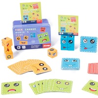 Offre Spéciale éducatif Montessori jouets pour enfants en bois visage changeant Cube magique blocs de construction visage changeant Cube jouet éducatif
