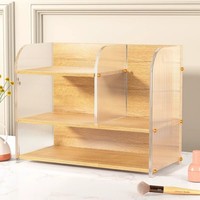 Organisateur de cosmétiques en acrylique, support de rangement de maquillage pour le bureau, le comptoir de la salle de bain