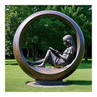 Personnalisé Rétro Bronze Astronaute Sculpture En Plein Air Jardin Art Moderne Sculpture Bronze Métal Laiton Astronaute Grande Statue