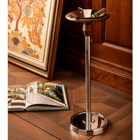 Cendrier vertical de luxe léger en acier inoxydable de style européen pour la maison, le salon, la table basse, la décoration d'appartement, cadeau