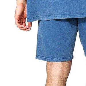 Shorts en coton 100% avec logo personnalisé, taille à cordon, décontractés pour l'été, effet délavé, streetwear, tissu en coton, coupe confortable - Product Image 5