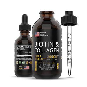 Biotina líquida y colágeno Natural, <span class=keywords><strong>suplemento</strong></span> <span class=keywords><strong>para</strong></span> una <span class=keywords><strong>mejor</strong></span> absorción, soporte <span class=keywords><strong>para</strong></span> <span class=keywords><strong>la</strong></span> piel saludable y uñas fuertes - Product Image 1