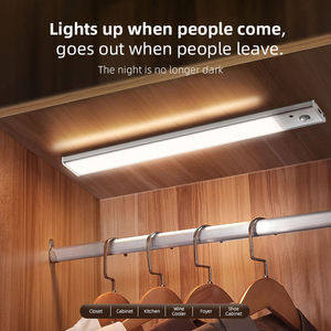 Éclairage sous-armoire intérieur, lampes de placard rechargeables par USB, lumière LED sans fil à détecteur de mouvement magnétique pour mur, cuisine, placard - Product Image 2