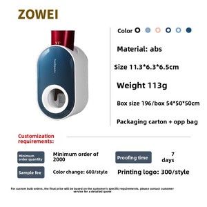 Máy ép kem đánh răng hộp đựng kem đánh răng gắn tường hoàn toàn tự động Hộp đựng kem đánh răng gắn tường - Product Image 4