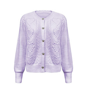 <span class=keywords><strong>Cardigan</strong></span> in <span class=keywords><strong>Cotone</strong></span> Personalizzato Autunno-Inverno, Maglione Semplice <span class=keywords><strong>Bianco</strong></span> Latte a Trecce per Donna - Product Image 5