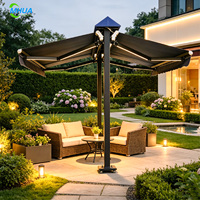 Auvent papillon double ouverture extérieur, auvent rétractable motorisé, auvent anti-UV et imperméable pour terrasse de restaurant