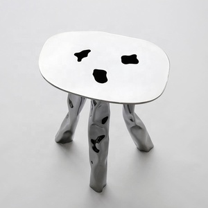 <b>Round</b> Handmade Metal Stainless Steel <b>Table</b> Luxury All Metal of Type <b>Table</b> Usage Office Home Room Restaurant <b>Round</b> Made in India - Product Image 5