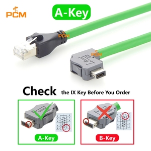 Kabel Ethernet Industri Fleksibel Tinggi CAT6a TPU dengan Konektor A-Key Sudut Kanan ke RJ45 8P8C Male untuk Mesin PoE, Visi Mesin, dan Perangkat Medis - Product Image 2