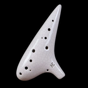 Ocarina en céramique 12 trous Alto C, artisanat effet craquelé, instrument de musique, fournie directement par l'usine - Product Image 4