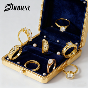 Conjunto de Anéis de Moissanite Personalizados em Prata Esterlina 925 Banhados a Ouro para Noivado, Joias de Casamento que Passam no Teste de Diamante, Estilo VVS, Aro Grosso Feminino - Product Image 4