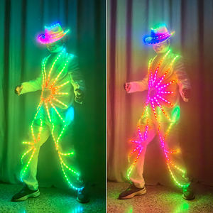 Traje Colorido para Hombre, Disfraz para Actuaciones en Escenario, Servicio de Vino en <span class=keywords><strong>Discotecas</strong></span>, Espectáculos, Ropa de Entretenimiento para Bares, 100% Poliéster - Product Image 3