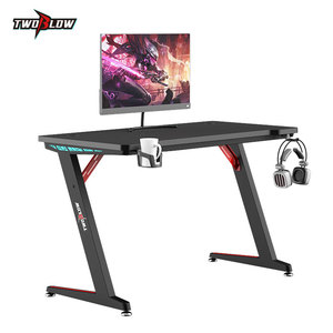 2024 Offre Spéciale RGB LED Light Bureau moderne et bureau de jeu en forme de L Table réglable en hauteur <span class=keywords><strong>PC</strong></span> et bureau de jeu Caractéristiques extensibles - Product Image 2