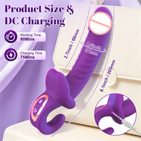 Vibromasseur télescopique à 10 fréquences, stimulation du point G, du clitoris et des mamelons, vibromasseur féminin, jouets sexuels