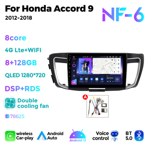 Navifly Nf Qled Màn Hình Mới Nhất <span class=keywords><strong>Android</strong></span> 1280*720P Màn Hình Cảm Ứng Car DVD Player Cho Honda Accord 9 2012 2018 Hỗ Trợ DVR Phía Sau Cam - Product Image 3