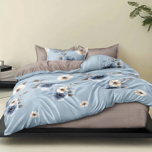 [DF-6PCS] Housse de couette, drap et taies d'oreiller en polyester doux, résistant à la décoloration, écologique, de haute qualité, moderne, personnalisé en usine, 6 pièces - Product Image 3