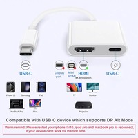 4K Video Audio USB-C auf USB 2.0 Adapter für iPhone 17/16/15 mit USB 3.1 Schnittstelle und PD100W Ausgang – Auf Lager