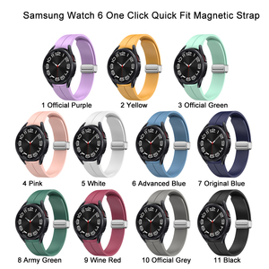 ShanHai One Click Quick Fit <span class=keywords><strong>Correa</strong></span> para <span class=keywords><strong>Samsung</strong></span> Galaxy <span class=keywords><strong>Watch</strong></span> 6 Classic 44mm <span class=keywords><strong>40mm</strong></span> 47mm 43mm <span class=keywords><strong>Correa</strong></span> de silicona para reloj de pulsera 6 <span class=keywords><strong>Correa</strong></span> - Product Image 3
