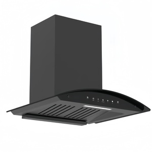 Hotte aspirante <span class=keywords><strong>ARCTURUS</strong></span> noire et bleue raffinée avec éclairage LED à économie d'énergie et moteur en cuivre pour cuisine moderne - Product Image 3