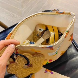 Estuche de Maquillaje de Algodón con Logotipo Personalizado, Juego de Bolsas de Cosméticos, Bolsa de Aseo Tipo Caramelo, Bolsas de Aseo de Viaje para Mujeres, Niñas y Damas - Product Image 2