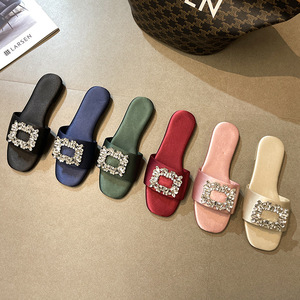 <span class=keywords><strong>Slide</strong></span> Xu Hướng Thời Trang Sandale Phẳng Sexy Plat Chất Lượng Lụa Rhinestone Kim Cương Ngoài Trời Mới Mùa Xuân Hàn Quốc Dép Đối Với Phụ Nữ - Product Image 1