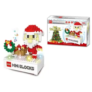 DIY Educational Building Block Toy Christmas Series Christmas trees and Santa Claus Assembly DIY Puzzle For Kids