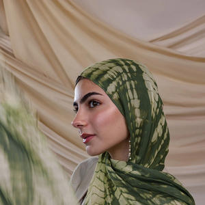 Hijab musulmán de modal con estampado floral listo para usar de 2 piezas, bufanda de viscosa suave, pañuelo para la cabeza, turbante, diseño con estampado de agua - Product Image 3