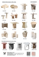 Vente directe d'usine gris foncé marbre table basse