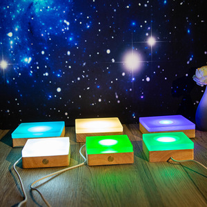 <span class=keywords><strong>Led</strong></span> giữ ánh sáng với gỗ cơ sở ánh sáng ban đêm khối hiển thị thủy tinh bóng pha lê bóng Loại sản phẩm - Product Image 3